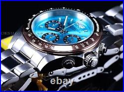 RARE NEW Invicta Mens 40mm Speedway Light Blue Dial Chronograph Tachy SS Watch