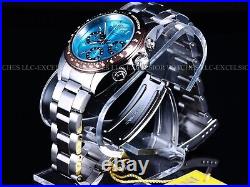 RARE NEW Invicta Mens 40mm Speedway Light Blue Dial Chronograph Tachy SS Watch