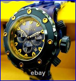 Rare Blue Label Invicta Men's 52mm Subaqua Blue Dail Chronograph SS Watch