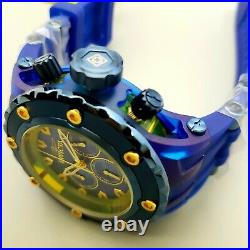 Rare Blue Label Invicta Men's 52mm Subaqua Blue Dail Chronograph SS Watch