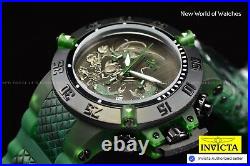 Rare Invicta 50mm Men's Subaqua Noma III KOI FISH Chronograph Green Tone SS Watc