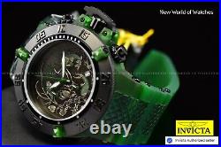 Rare Invicta 50mm Men's Subaqua Noma III KOI FISH Chronograph Green Tone SS Watc