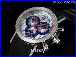 Rare Invicta Mens 47mm SWISS MADE S1 Rounder Quartz Chronograph Poly Strap Watch