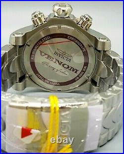 Rare Invicta Mens Venom 52mm Swiss Quartz Chrono Abalone Dial SS Bracelet Watch