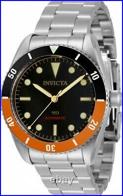 Rare New Invicta 1953 Pro Diver Men's Nh35 Automatic 40mm Black Dial Ss Watch