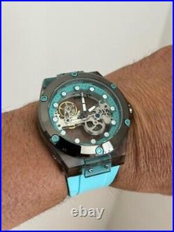 Sky Blue GHOST 48mm Gray/Gunmetal Case Mechanical SPEEDWAY Invicta Mens Watch