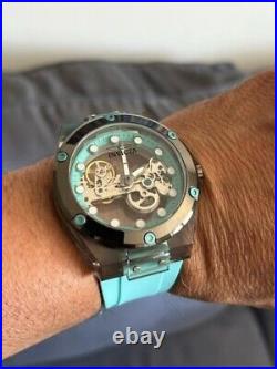 Sky Blue GHOST 48mm Gray/Gunmetal Case Mechanical SPEEDWAY Invicta Mens Watch