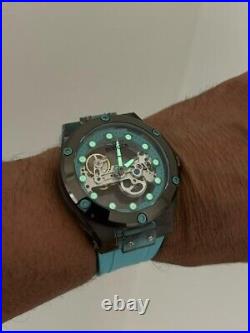 Sky Blue GHOST 48mm Gray/Gunmetal Case Mechanical SPEEDWAY Invicta Mens Watch