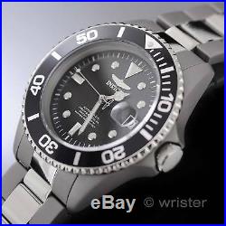 TITANIUM Invicta Pro Diver AUTOMATIC NH35A 24 Jewels Black Dial $795 Mens Watch