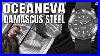 Unveil The Stunning Oceaneva Damascus Steel Deep Marine Explorer Watch A Must Watch Review